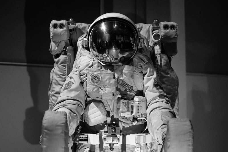 Space suit in outer space